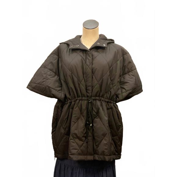 NEW J. SOCIETY women's oversized hooded vest in black